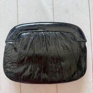 Lee Sands EEL Skin Elegant Black Women's Clutch